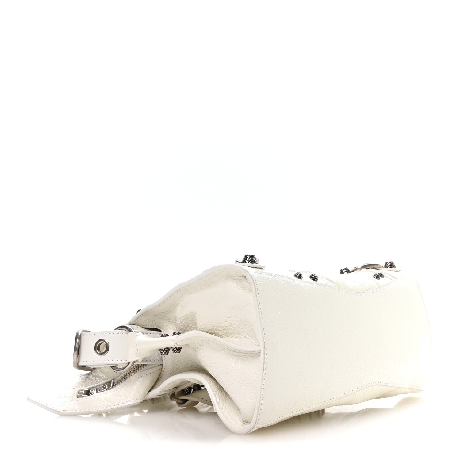 Balenciaga Agneau Arena Neo Cagole Handbag XS Optic White