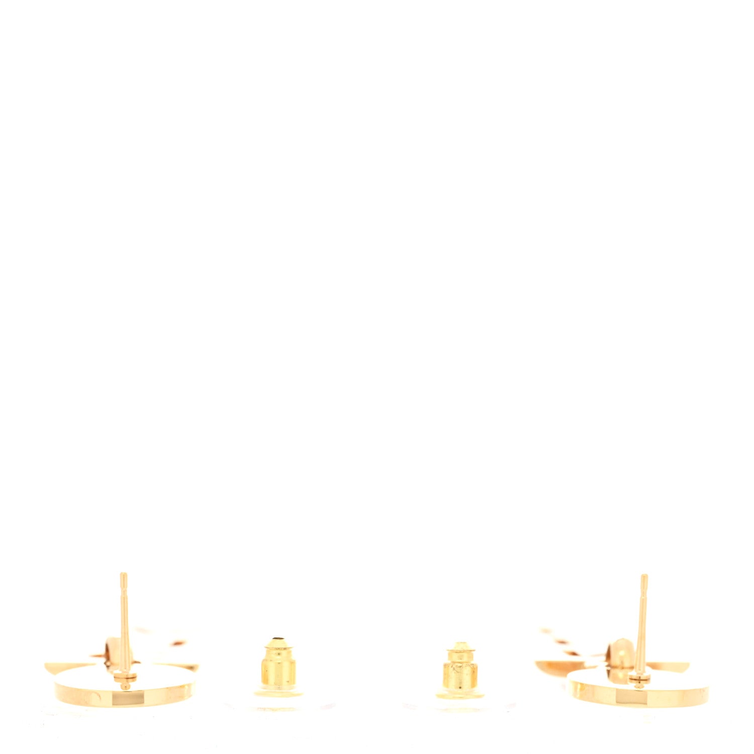 Chanel Metal Enamel Cha-Nel Logo Drop Earrings Gold Black