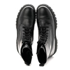Prada Spazzolato Captoe 30mm Combat Boots 39 Black