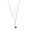 Chanel Enamel Crystal Pearl CC Camellia Drop Necklace Gold Black