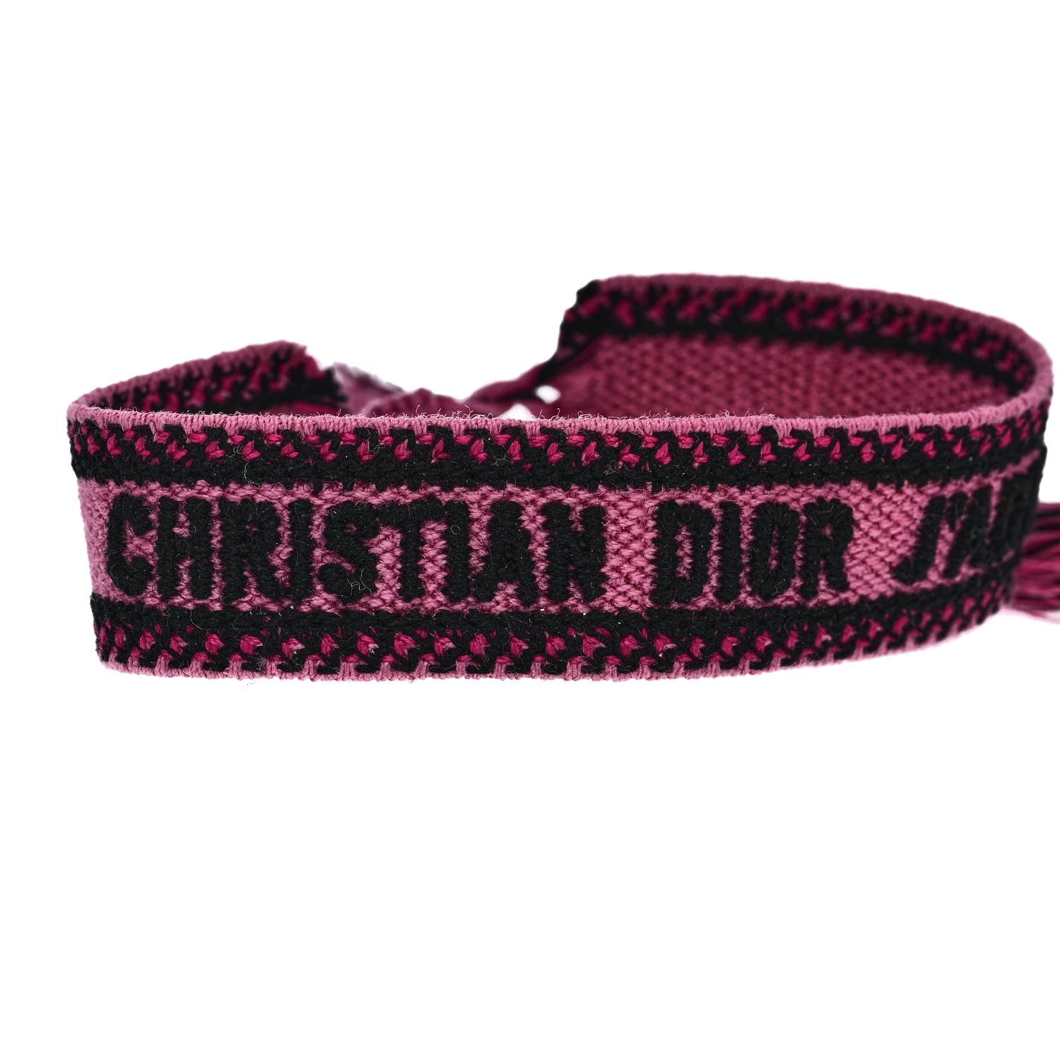 Christian Dior Woven Cotton J'Adior Friendship Bracelet Pink Multicolor