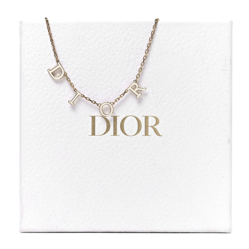 Christian Dior Metal Lacquer Dio(r)evolution Necklace Gold