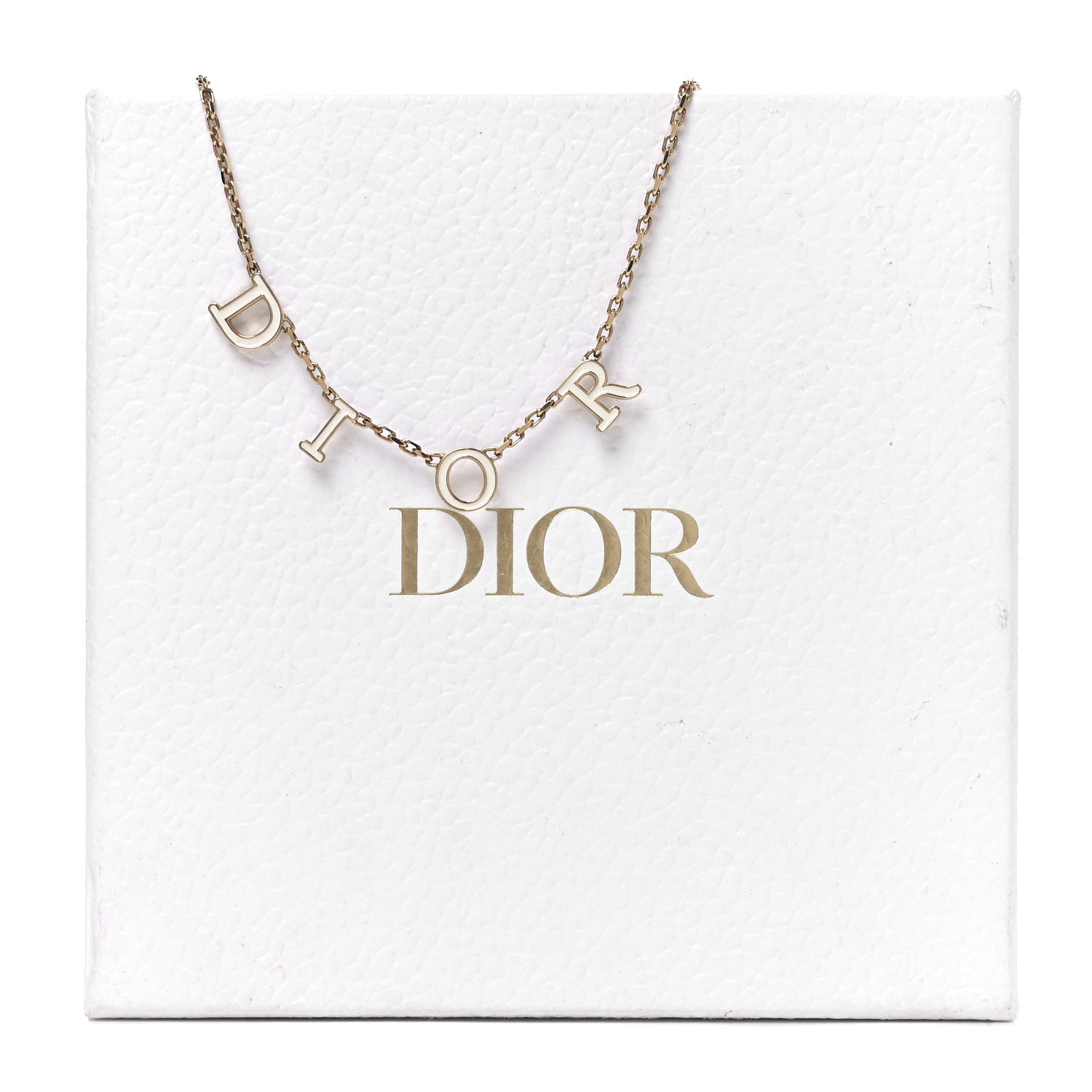 Christian Dior Metal Lacquer Dio(r)evolution Necklace Gold