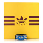 Gucci X ADIDAS Metal Enamel Cuff Bracelet S Silver Blue