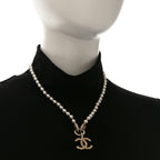 Chanel Pearl Crystal CC Short Necklace