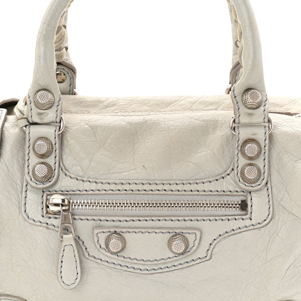 Balenciaga Agneau Giant 12 Silver Hardware Mini Twiggy Gris Glace