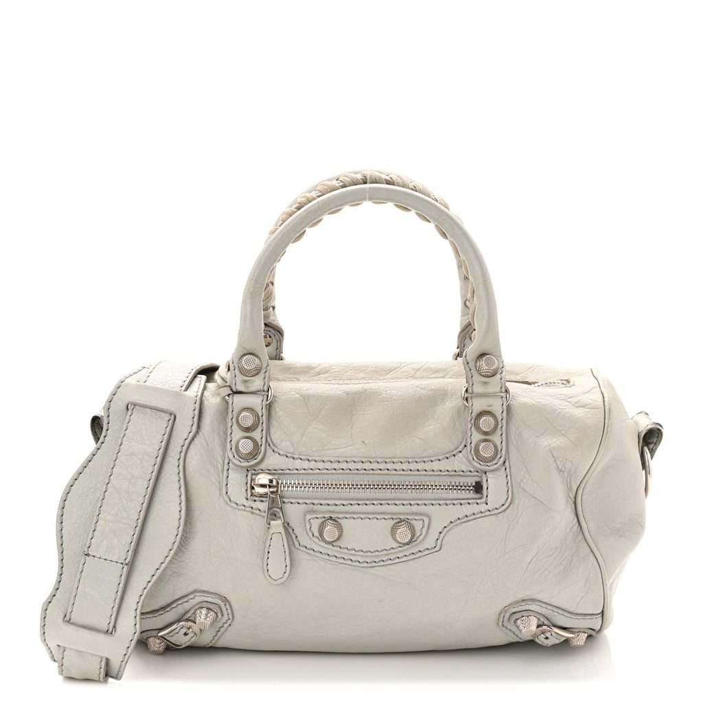 Balenciaga Agneau Giant 12 Silver Hardware Mini Twiggy Gris Glace