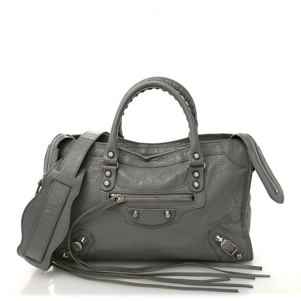 Balenciaga Agneau Classic Silver Hardware S City Gris Haussmannien