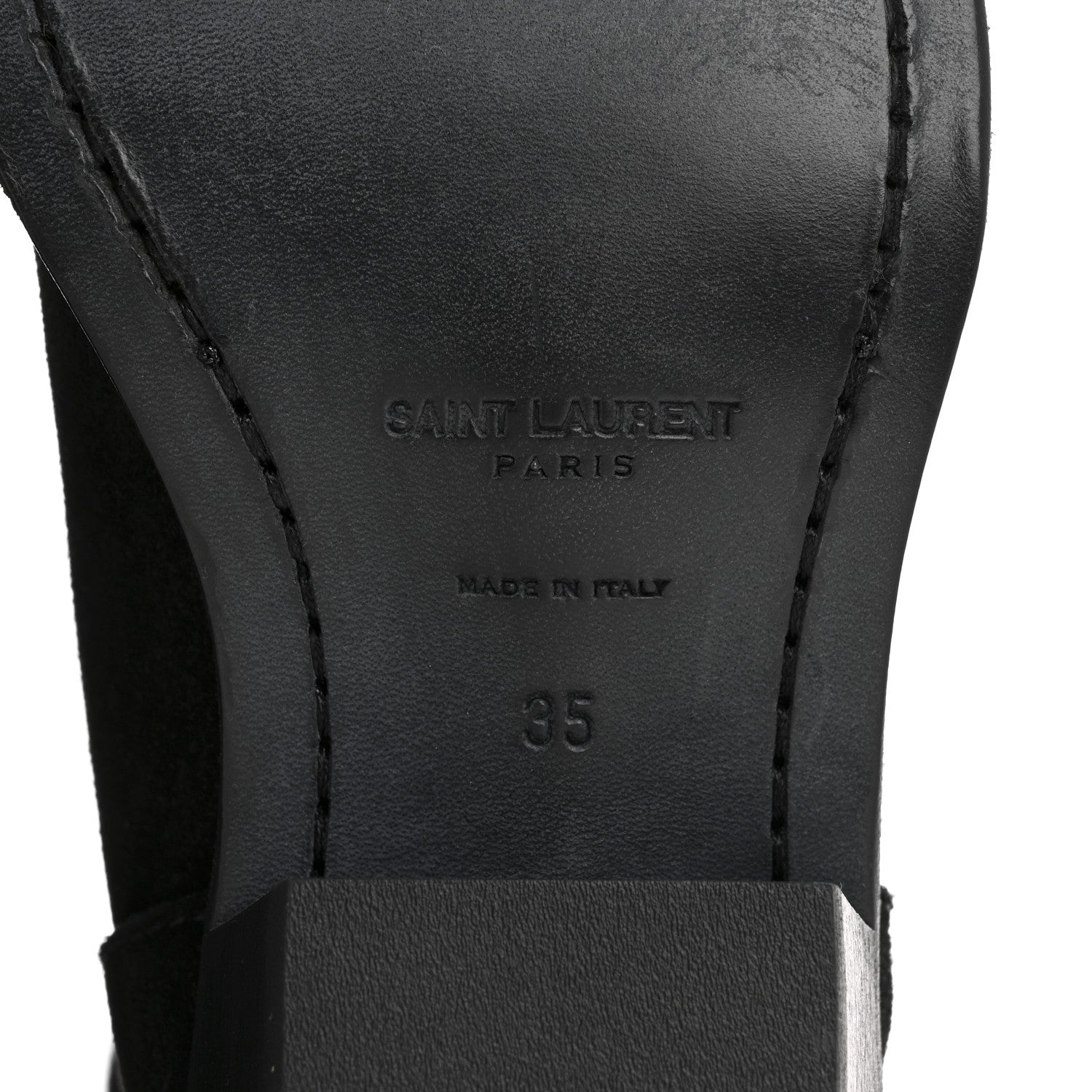 Saint Laurent Suede Eastwood Western Boots 35 Black
