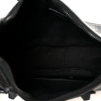 Balenciaga Extra Supple Calfskin Crocodile Embossed Monochrome Le Cagole Shoulder Bag XS Black