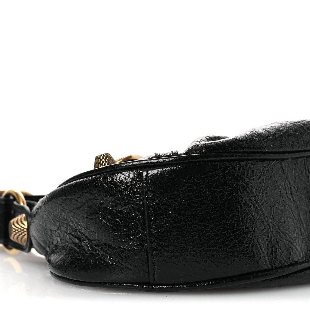 Balenciaga Agneau Arena Le Cagole Shoulder Bag XS Black