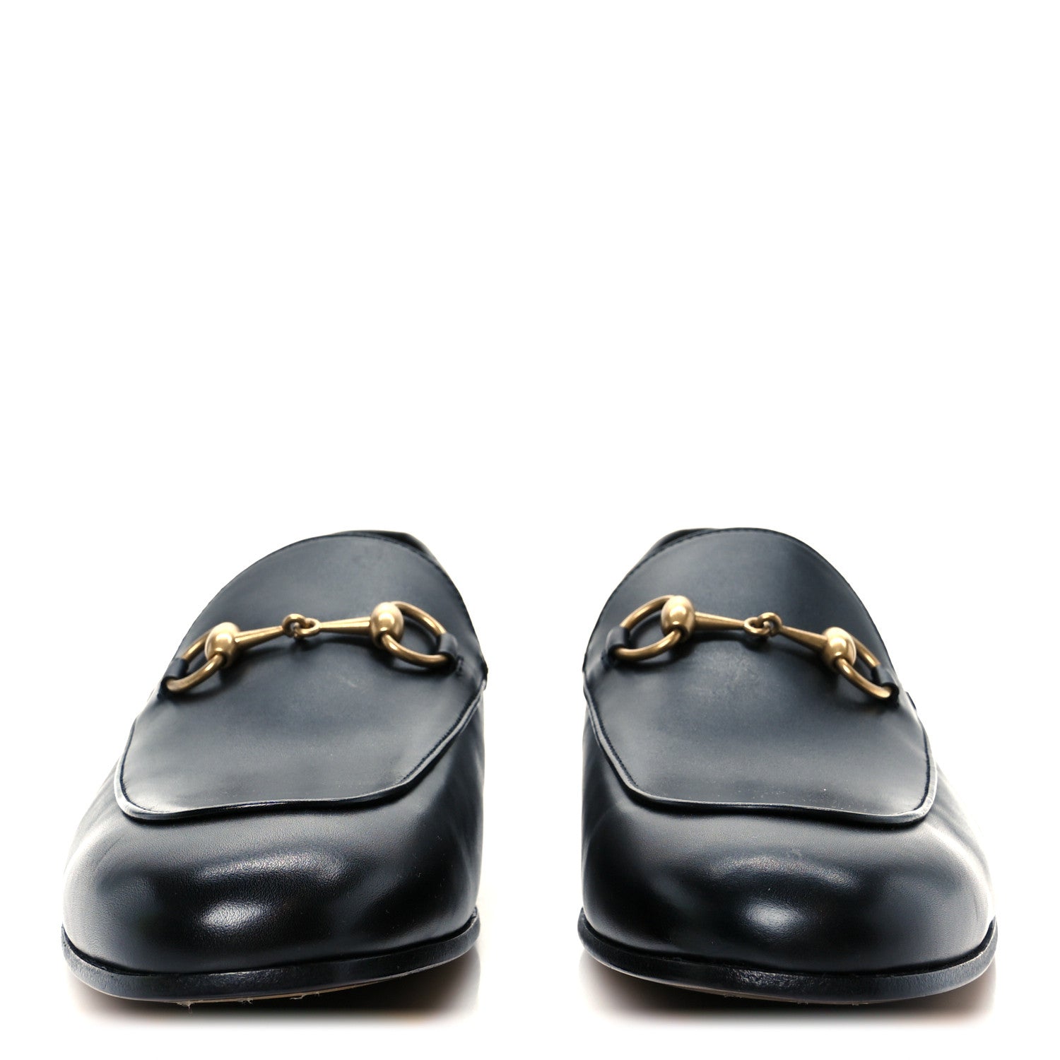 Gucci Betis Glamour Calfskin Horsebit Mens Jordaan Loafers 9.5 Black