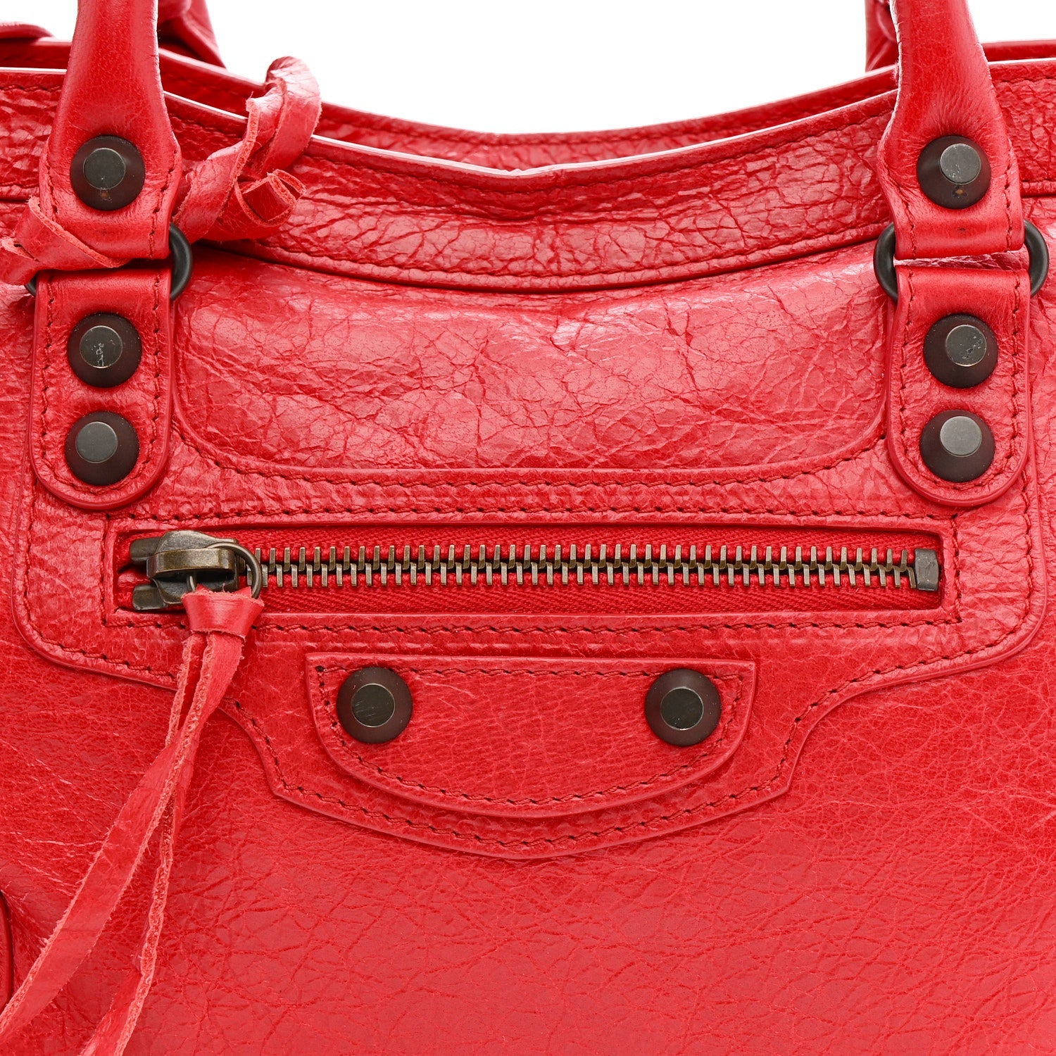 Balenciaga Agneau Classic Hardware S City Rouge Cardinal
