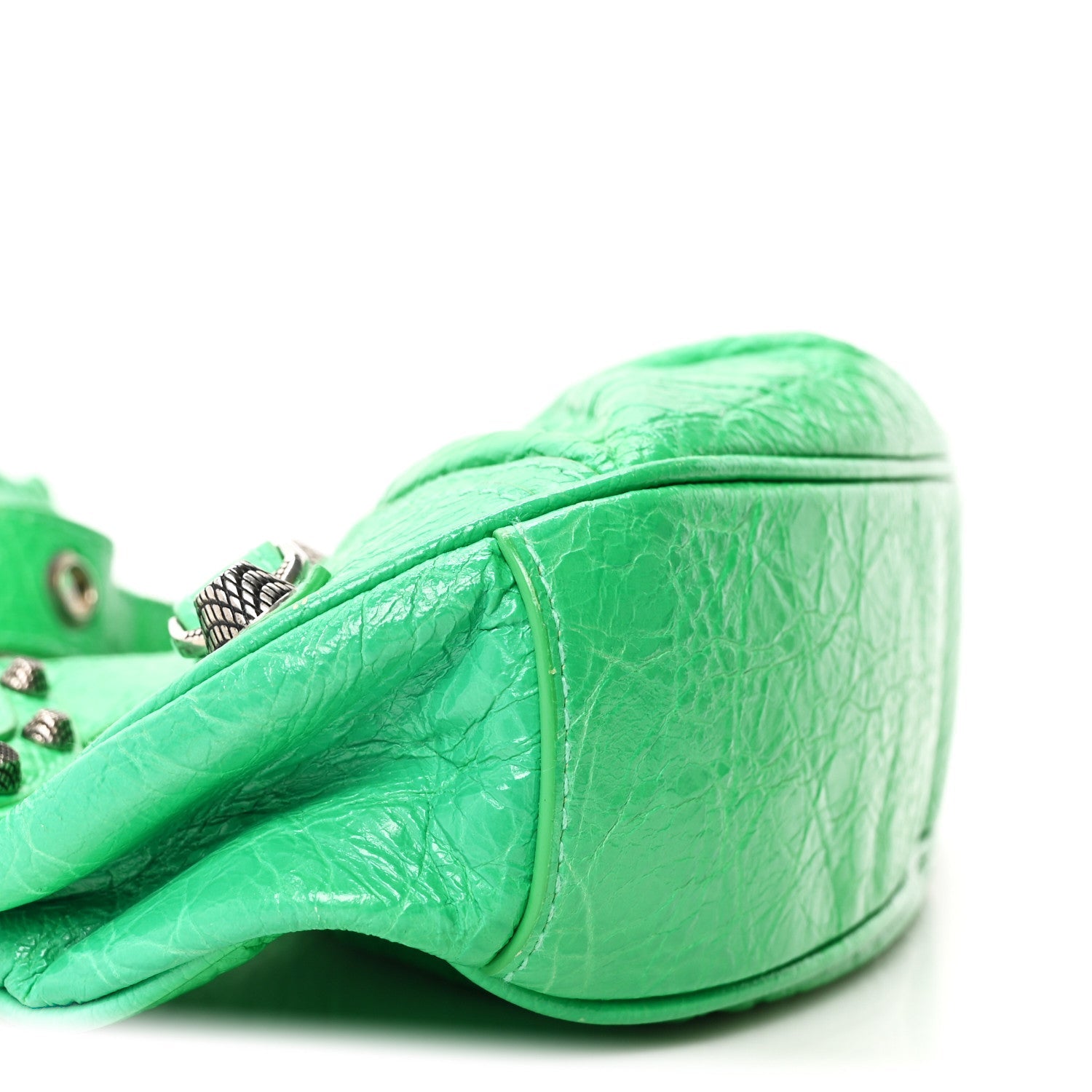 Balenciaga Agneau Arena Le Cagole Shoulder Bag XS Vivid Green