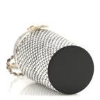 Chanel Metal Resin Lambskin Crystal Lipstick Case Long Necklace On Chain Silver Black Gold