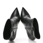 Saint Laurent Calfskin Opyum Ankle Boots 40 Black