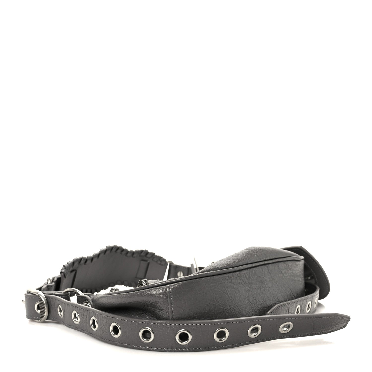 Balenciaga Agneau Arena Le Cagole Shoulder Bag XS Dark Grey