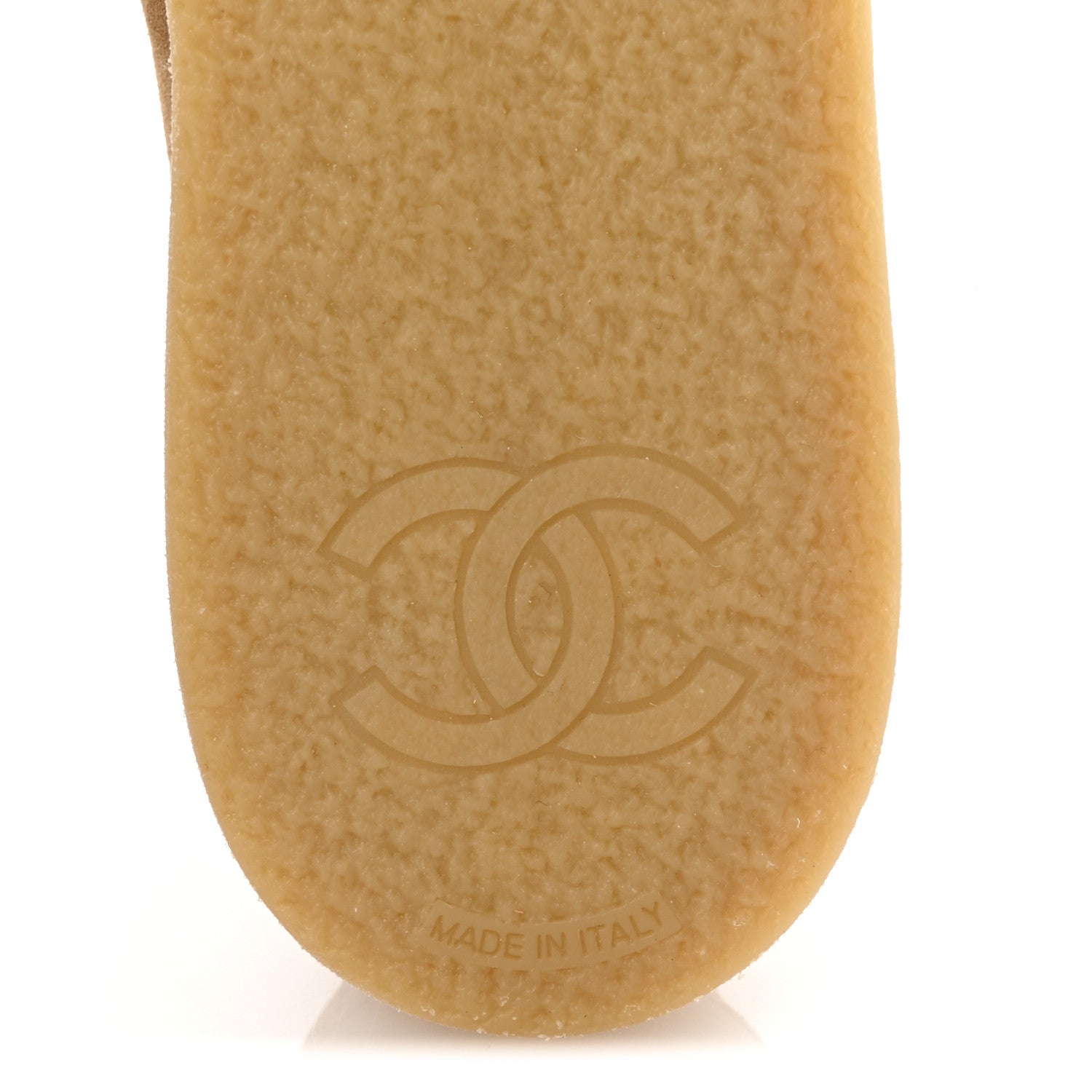 Chanel Suede Calfskin Pearl CC Moccasin Loafers 36.5 Dark Beige