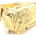 Balenciaga Metallized Agneau Arena Superbusy XS Sling Zip Shoulder Bag Gold