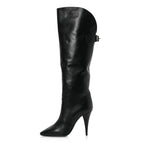Saint Laurent Lambskin Koller 110 Tall Boots 36.5 Black