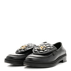 Chanel Lambskin Quilted CC Turnlock Loafers 38 Black