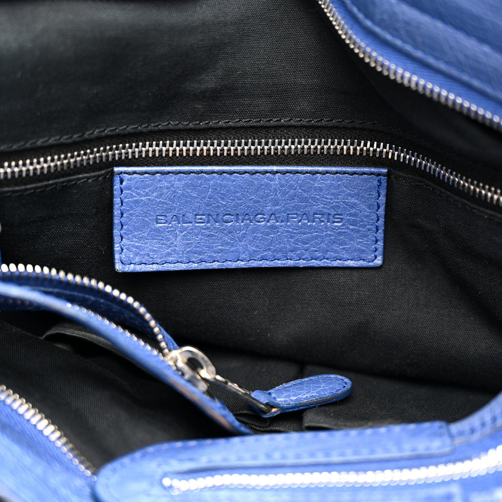 Balenciaga Agneau Giant 12 Silver Hardware Velo Bleu Glacier
