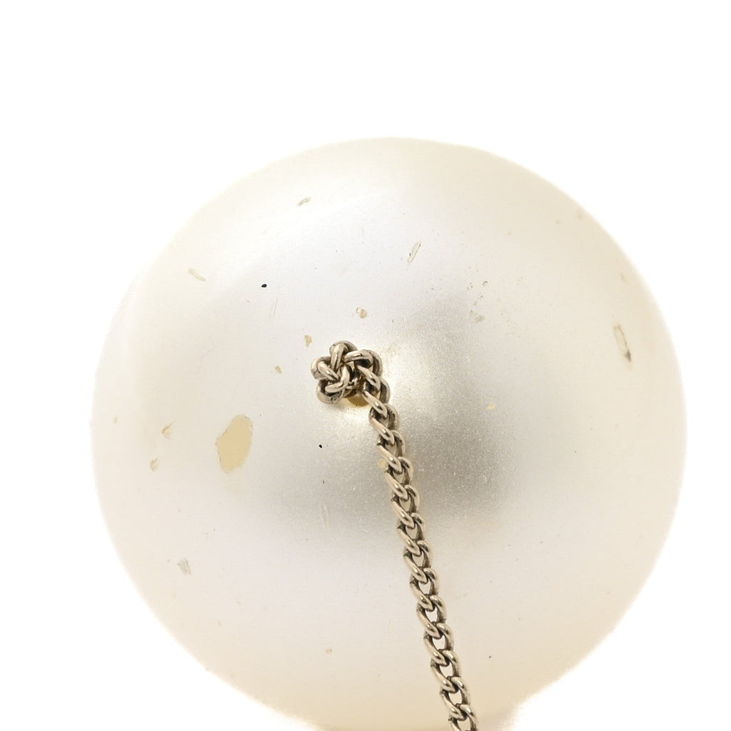 Chanel Pearl CC Drop Earrings Gold