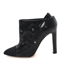 Chanel Lambskin Quilted CC Cap Toe Booties 38 Black