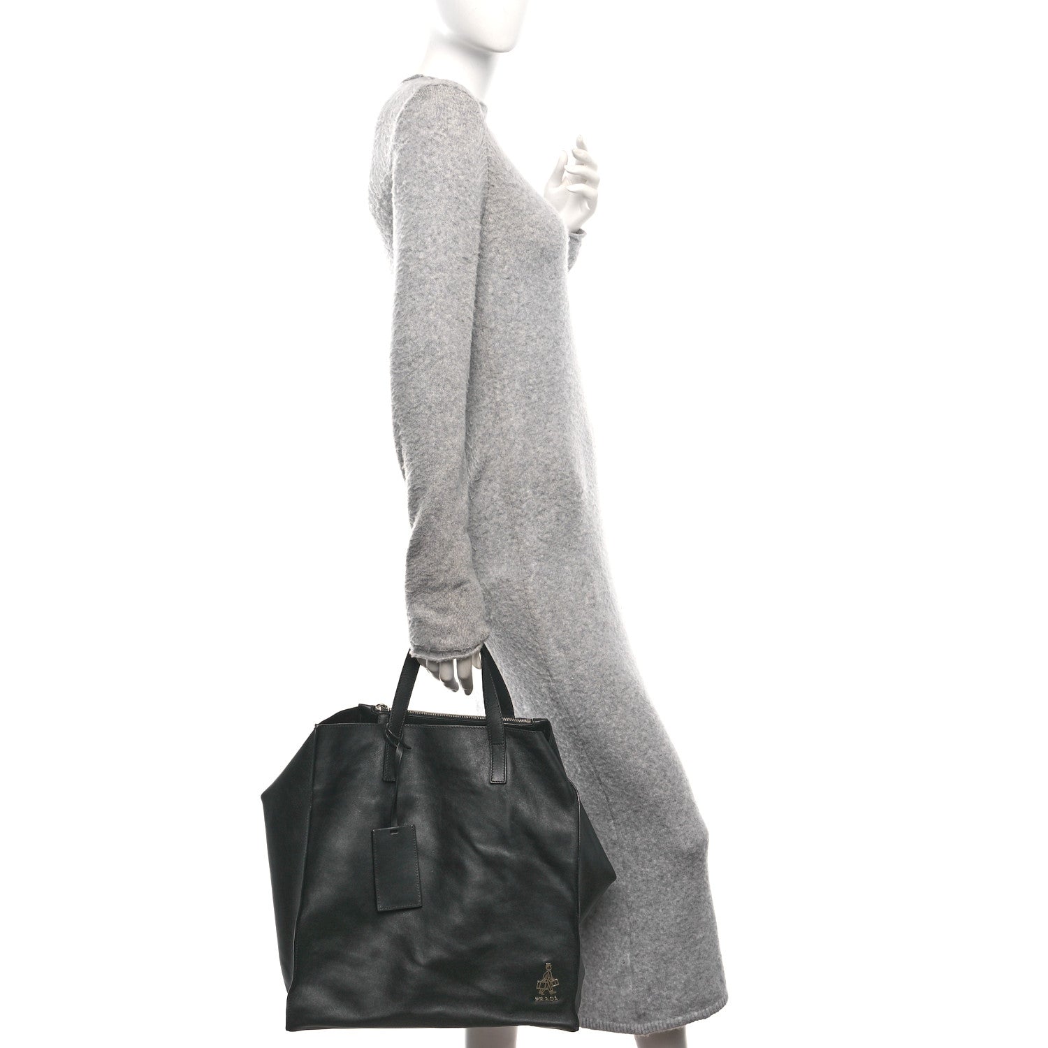 Prada Soft Calfskin Tote Black