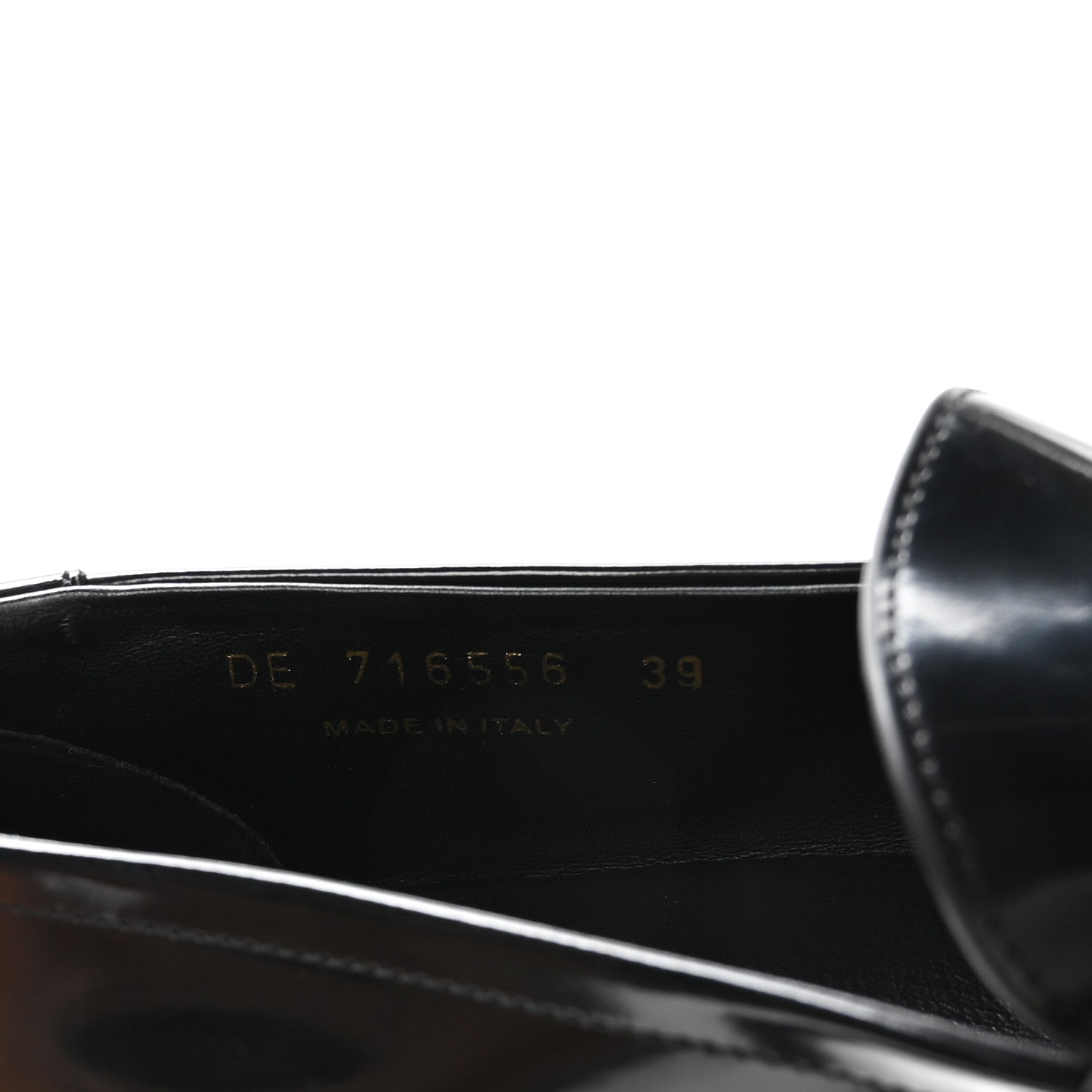 Saint Laurent Glazed Calfskin Le Loafer 15 Penny Slippers 39 Black