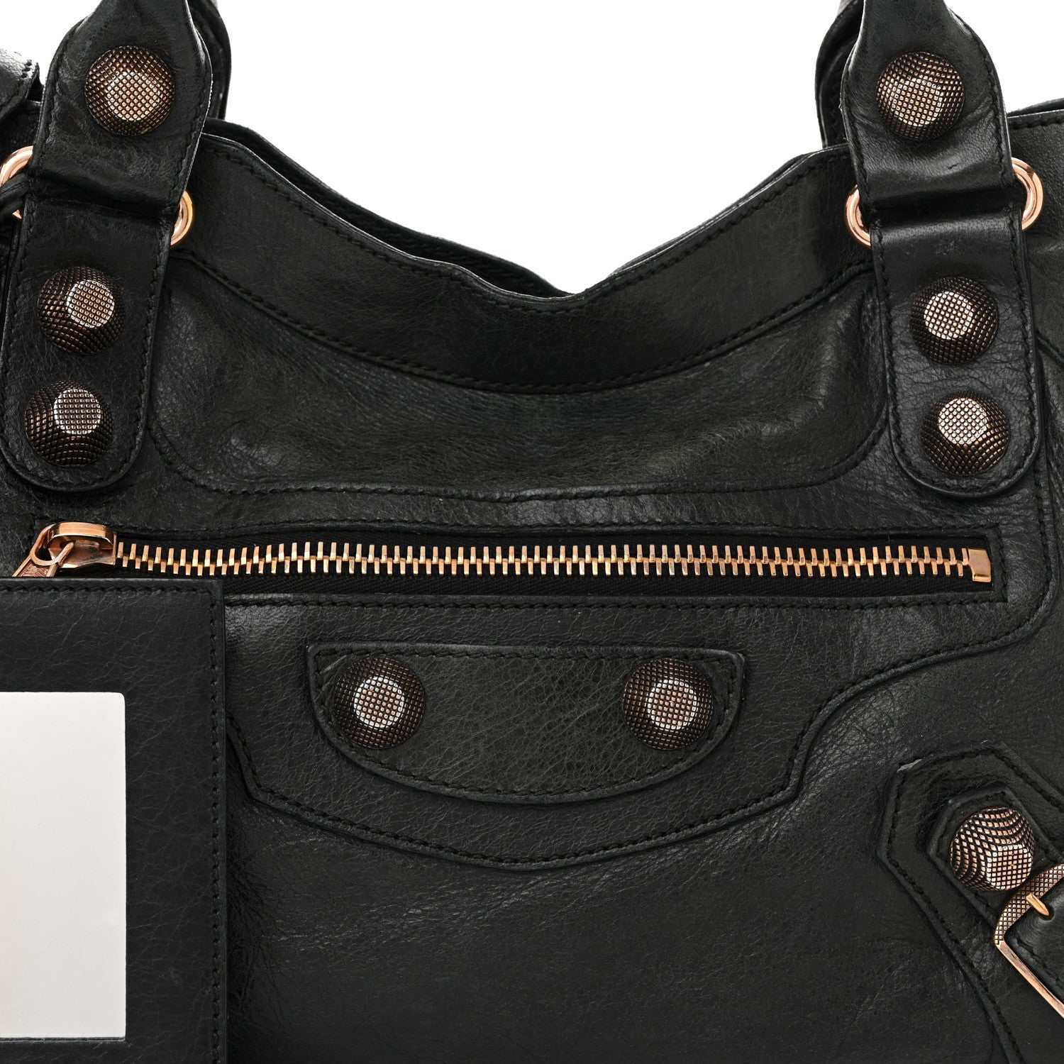 Balenciaga Agneau Giant 21 Rose Gold Hardware City Black