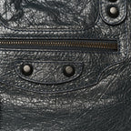 Balenciaga Agneau Classic Hardware Bowling Bag Anthracite