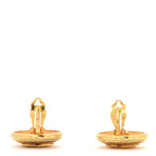 Chanel CC Button Clip On Earrings Gold