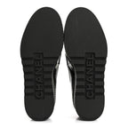 Chanel Shiny Calfskin Platform Loafers 37 Black