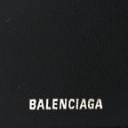 Balenciaga Calfskin BB Monogram Embossed Bi-Fold Wallet Black White