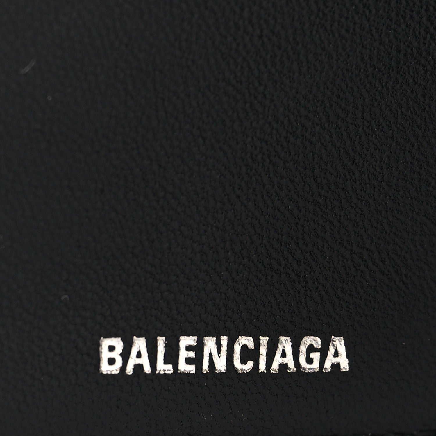 Balenciaga Calfskin BB Monogram Embossed Bi-Fold Wallet Black White