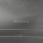 Balenciaga Metallic Calfskin Quilted Crush Wallet On Chain Silver