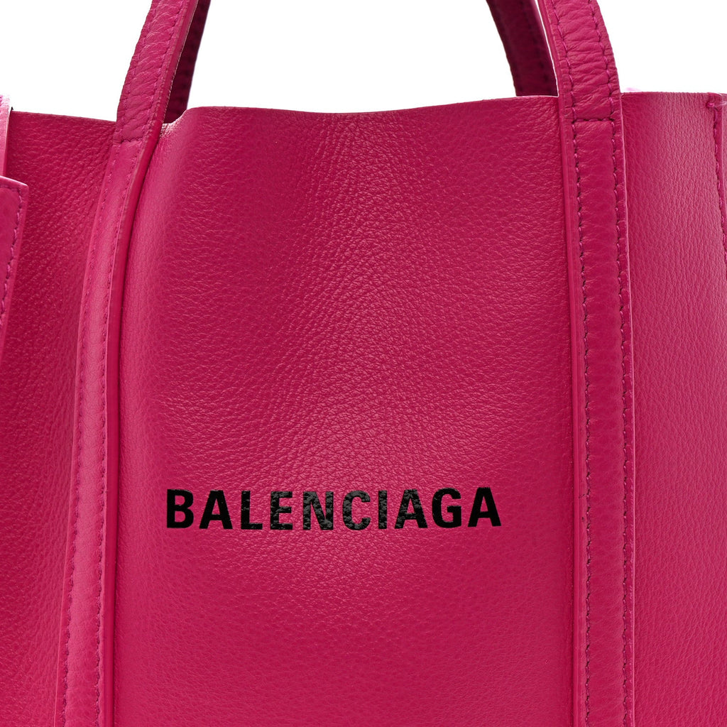 Balenciaga Calfskin XXS Everyday Tote Rose Magenta Black