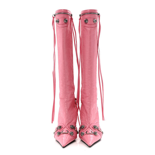 Balenciaga Agneau Arena Cagole 90mm Boots 39 Sweet Pink