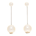 Chanel Pearl CC Drop Earrings Gold