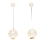 Chanel Pearl CC Drop Earrings Gold