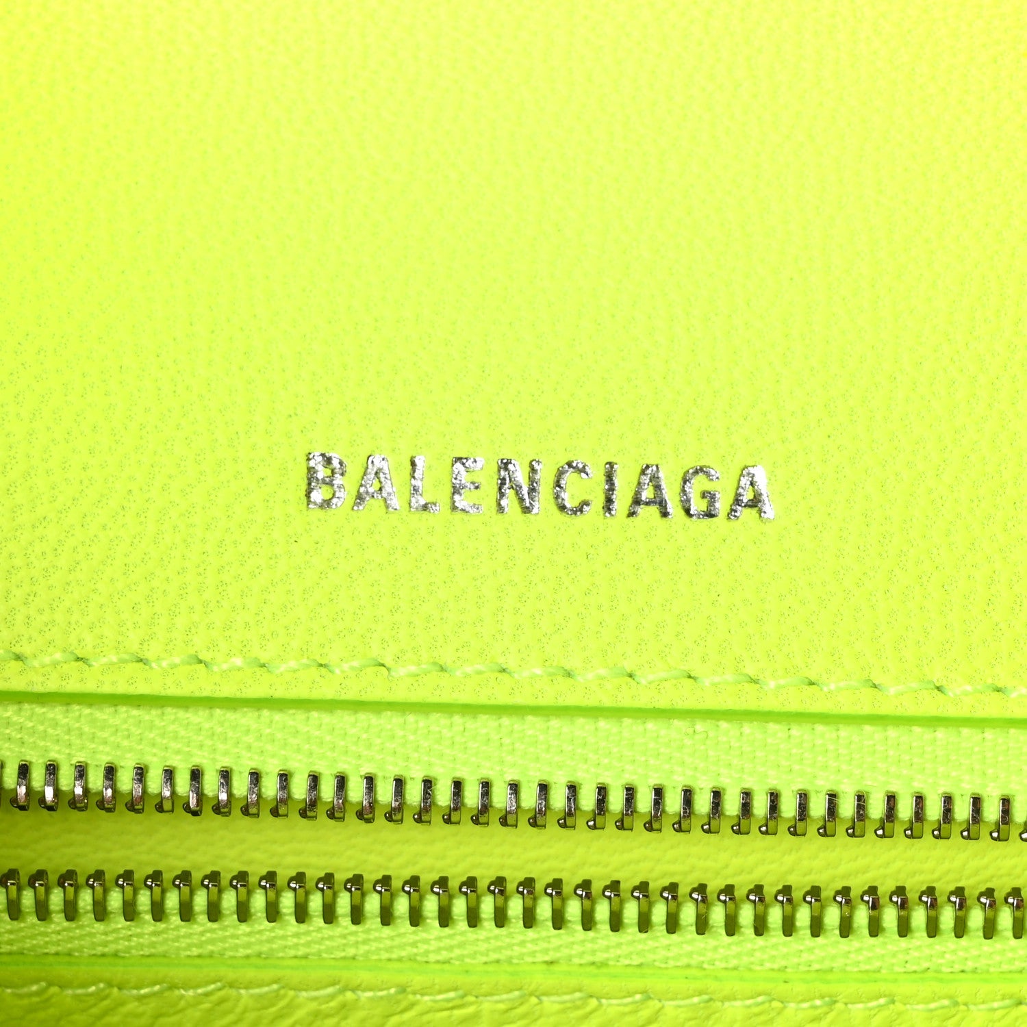 Balenciaga Faux Fur Medium Fluffy Hourglass Top Handle Bag Fluo Yellow