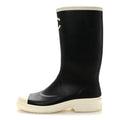 Chanel Caoutchouk CC High Boots 40 Black White