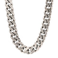 Saint Laurent Metal Curb Chain Necklace Oxidized Silver