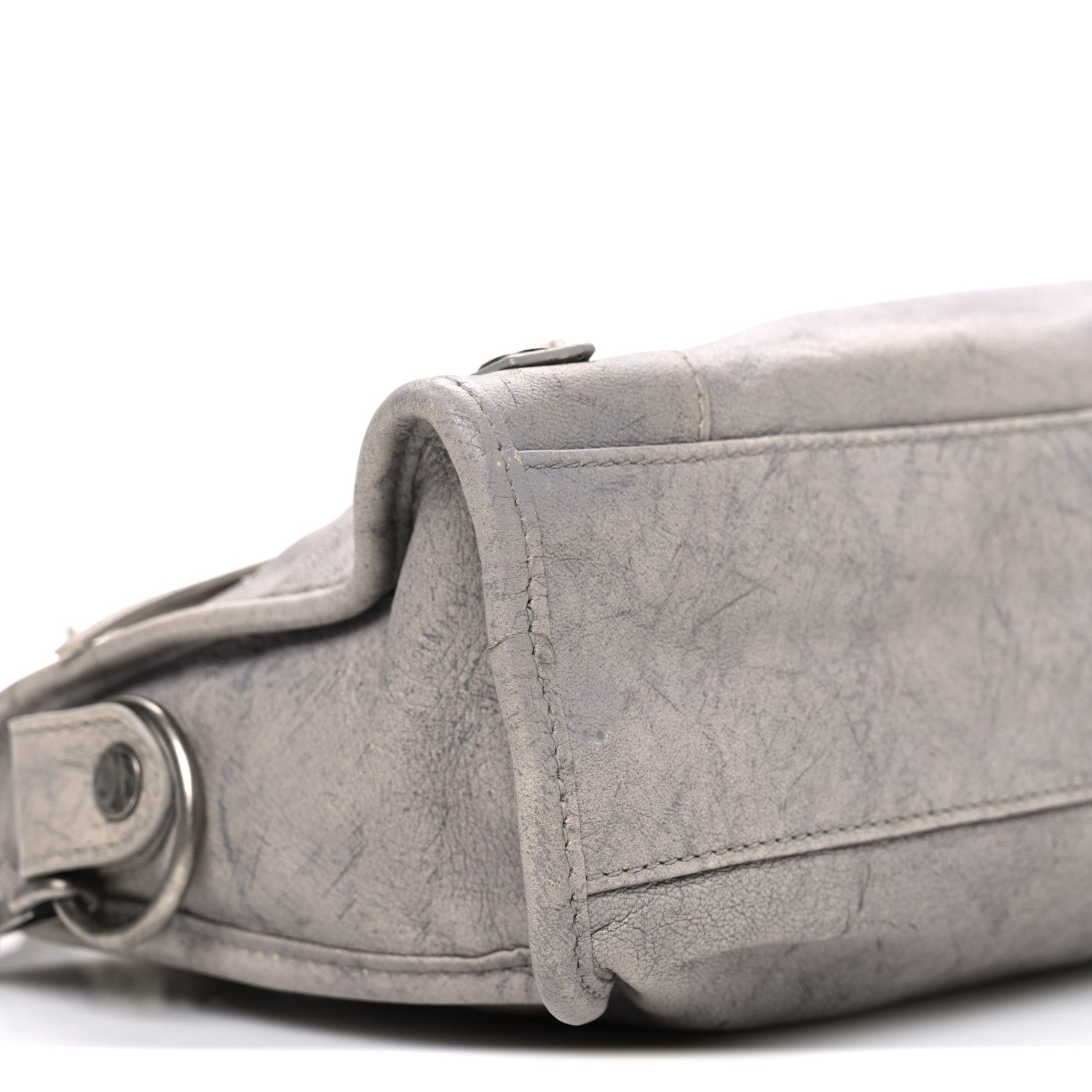 Balenciaga Agneau Marble Hardware Mini City Grey