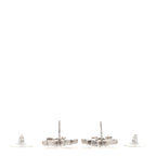 Chanel Crystal Star CC Earrings Silver