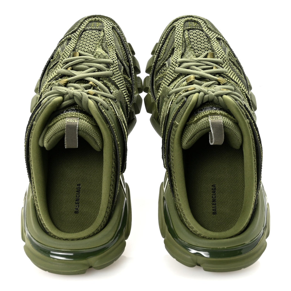 Balenciaga Mesh Rubber Mens Track Mules 41 Kaki