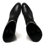Chanel Suede Calfskin CC Short Boots 37.5 Black