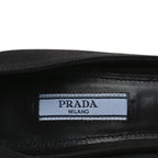 Prada Satin Block Heel Pump 36 Black