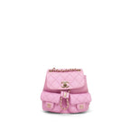 Chanel 22S Light Pink Caviar Quilted Mini Duma Backpack Light Gold Hardware